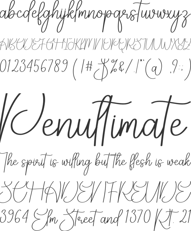 Homeschool font preview