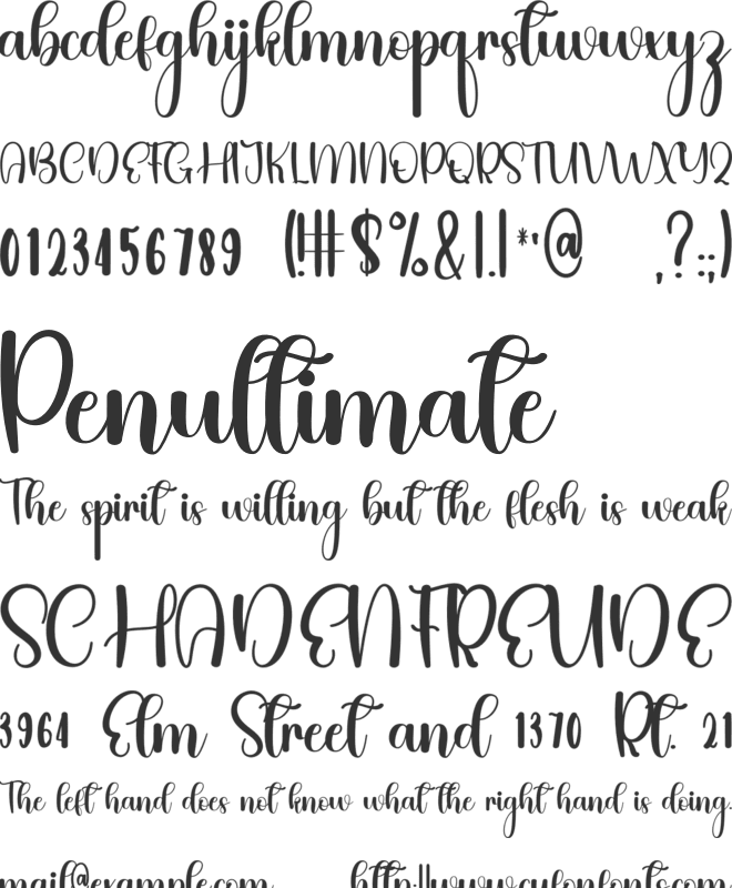 Satuday font preview