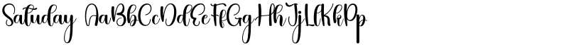 Satuday font