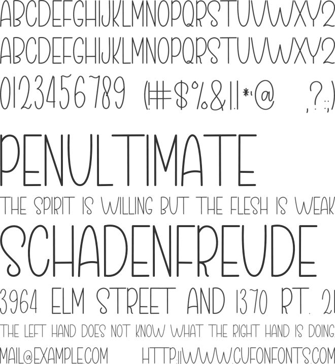 Establessed font preview