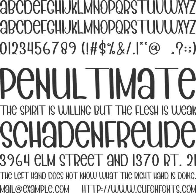 AMAZING SCHOOL font preview