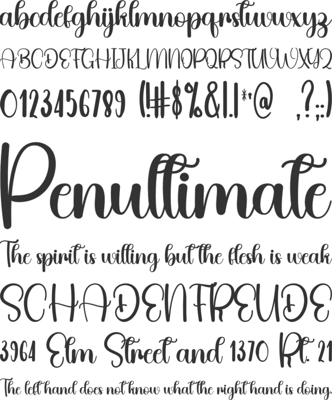 Batnight font preview