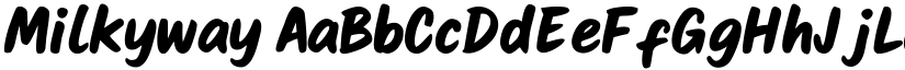 Milkyway font