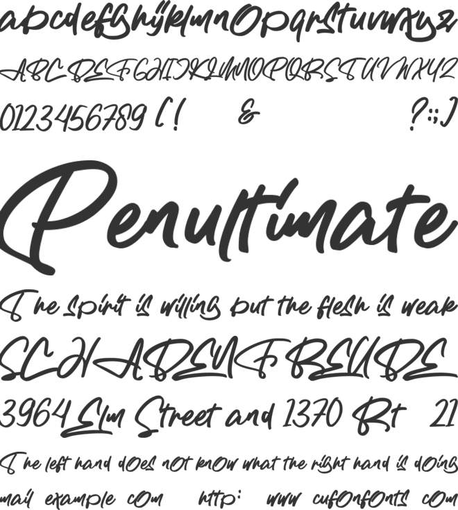 Enostlim font preview