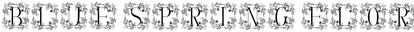 Blue Spring Floral Monogram font