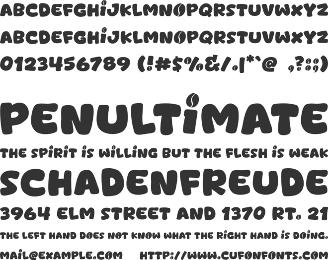 Cofeben font preview