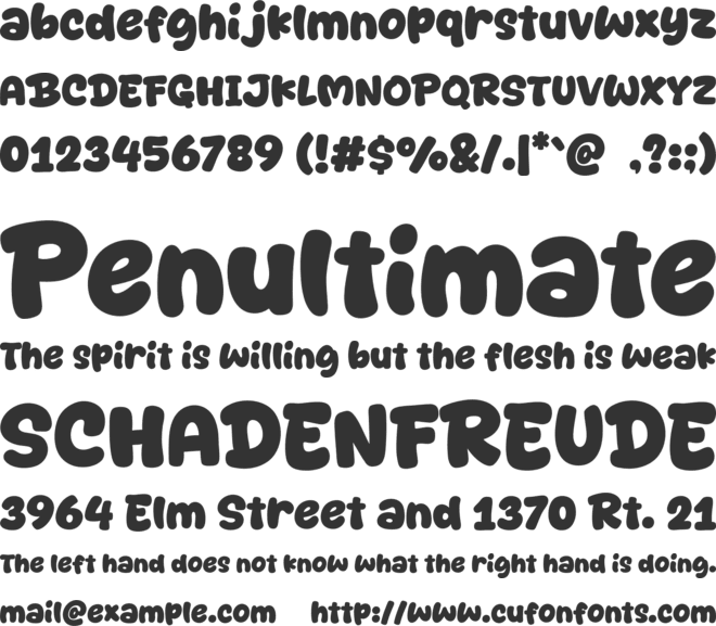 Bestime font preview