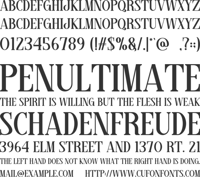 ROMELLY font preview