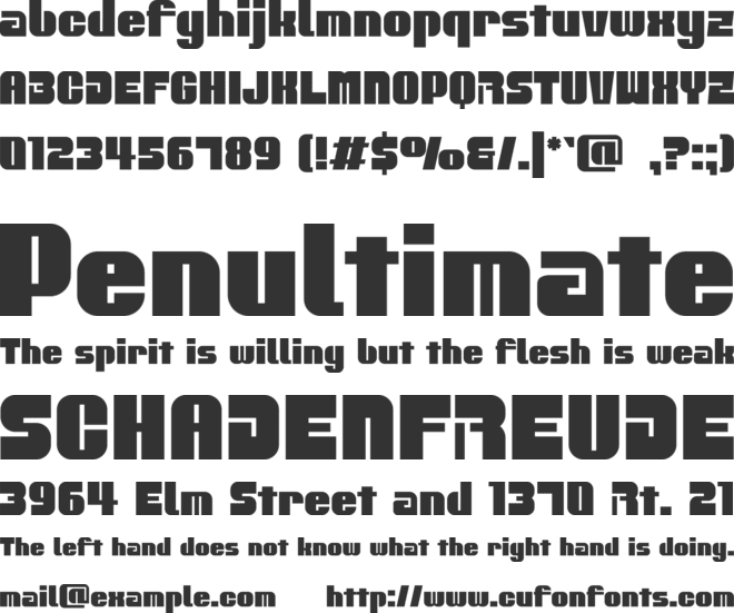 Toon Power font preview