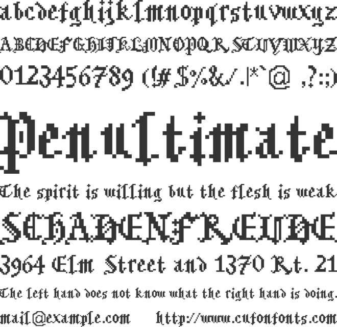 PixelWarden font preview