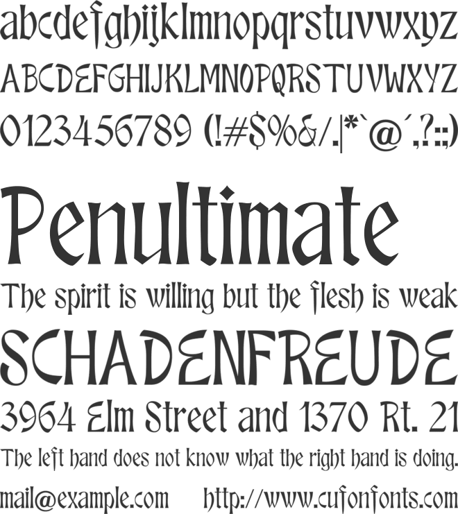 Eleanora font preview