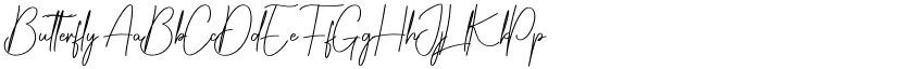 Butterfly font