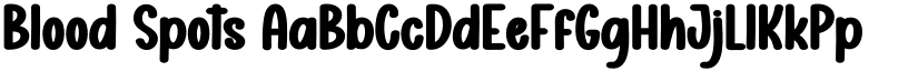 Blood Spots font