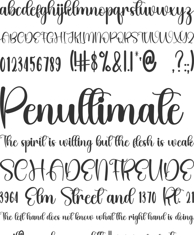 Huldigen font preview