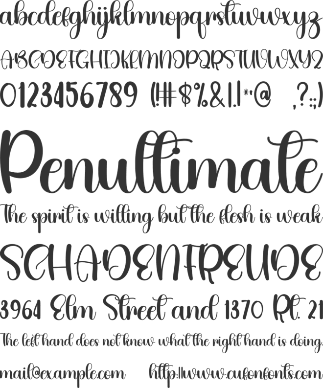 Athletic font preview