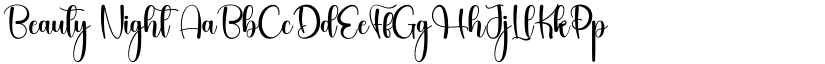 Beauty Night font