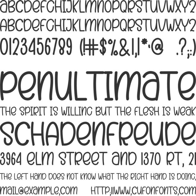 Happiness Island font preview