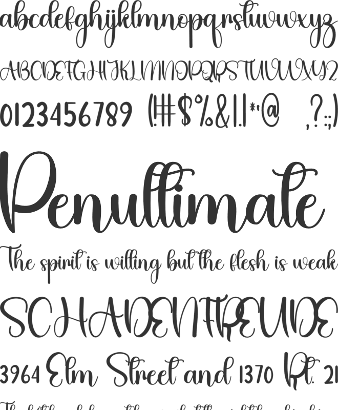 Futuristic font preview