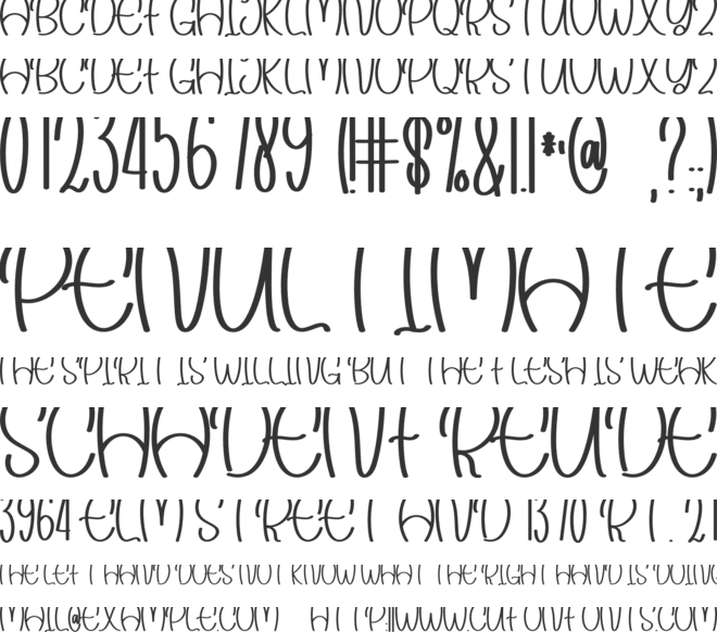 Excited font preview