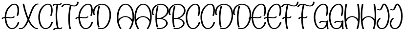 Excited font
