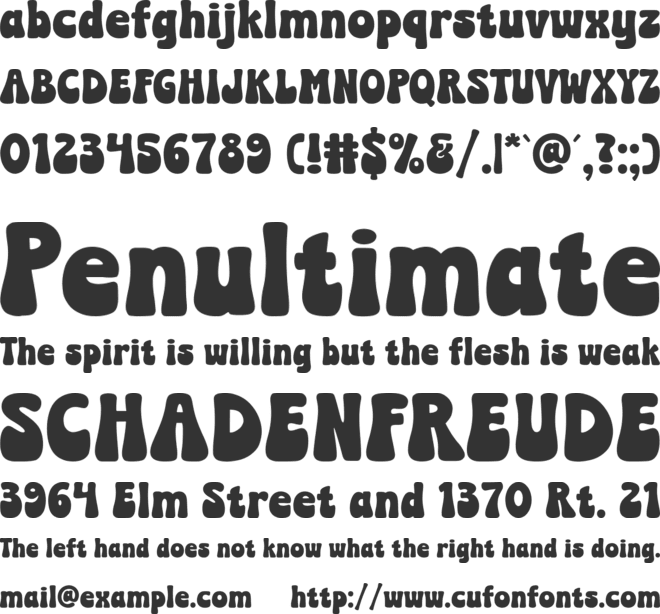 Retro Street font preview