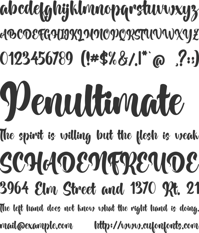 Easter font preview