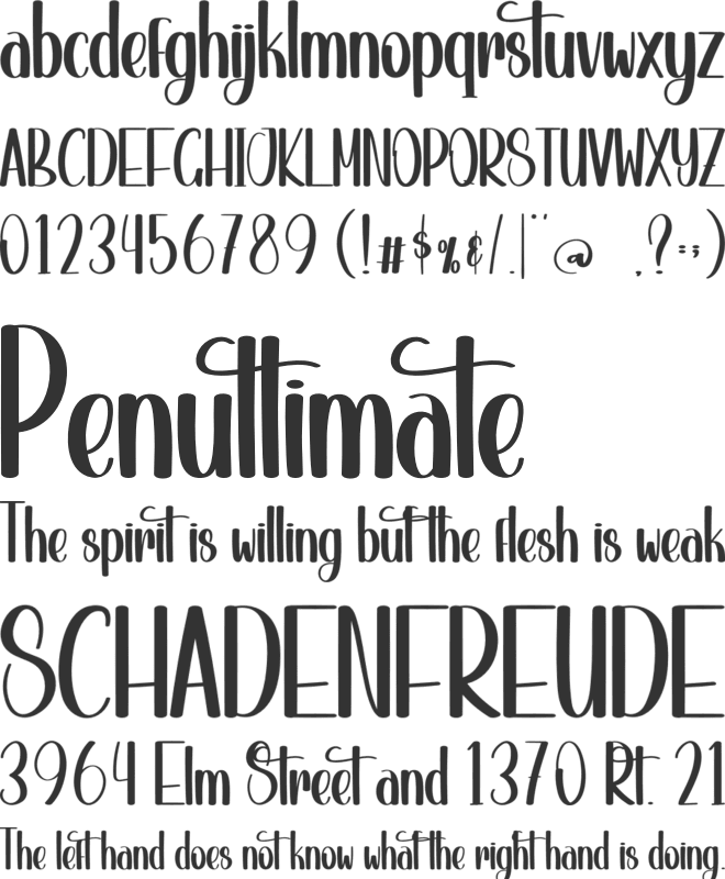 Joyful Samantha font preview