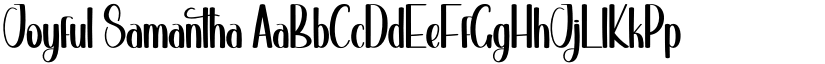 Joyful Samantha font