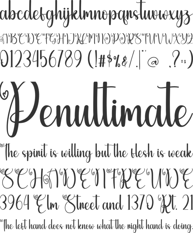 Darling Girl font preview