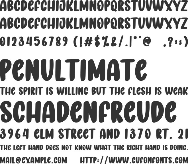 Cute Baby font preview