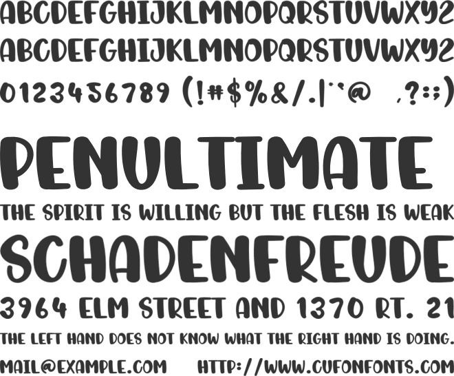 Baby Face font preview