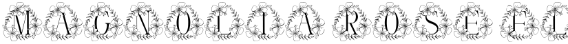 Magnolia Rose Floral Monogram font