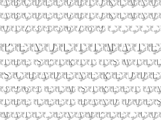 Beauty Floral Blossom Monogram font preview