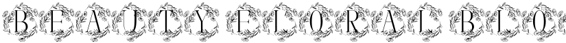 Beauty Floral Blossom Monogram font