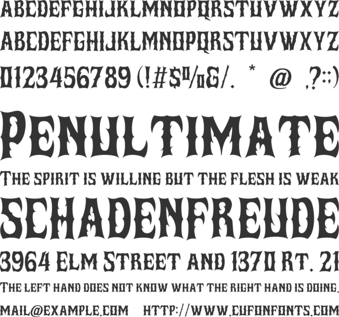 Grund Burn font preview