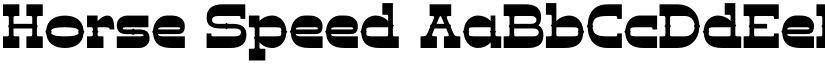 Horse Speed font