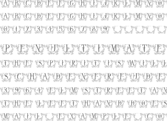 Sweet Bloom Monogram font preview