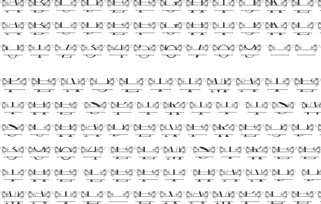 Beauty Magnolia Line Monogram font preview