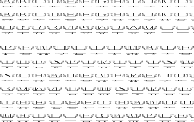 Pink Floral Line Monogram font preview