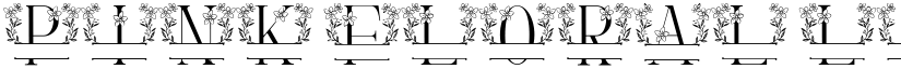 Pink Floral Line Monogram font