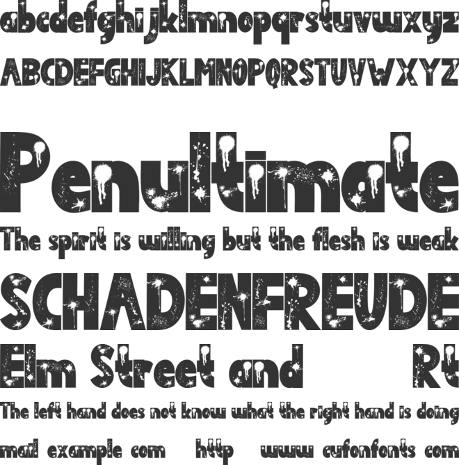 Bomber Spray font preview