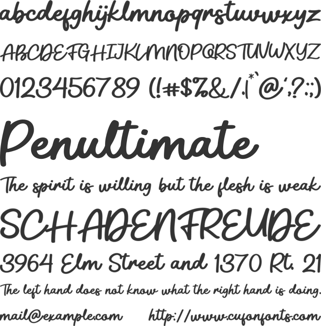 Cutton Boiller font preview