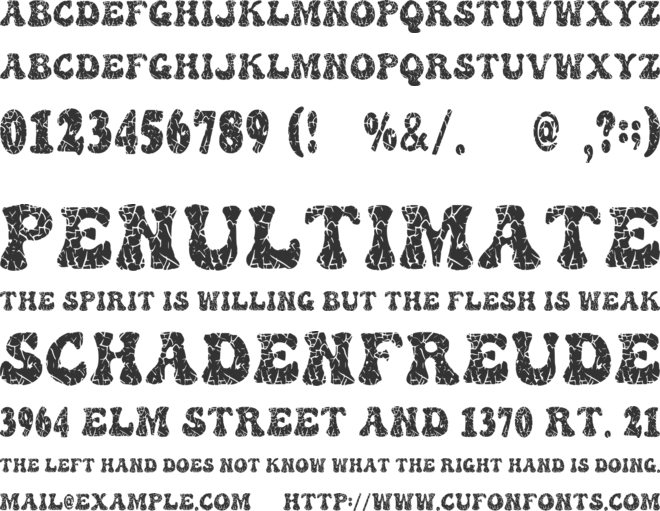 Crumble font preview