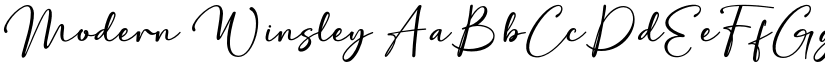 Modern Winsley font