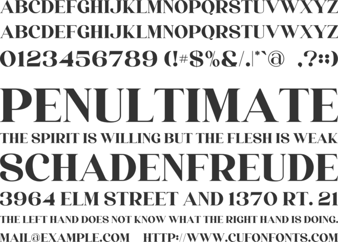 Caliste font preview