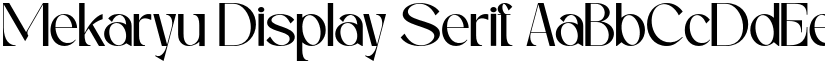 Mekaryu Display Serif font