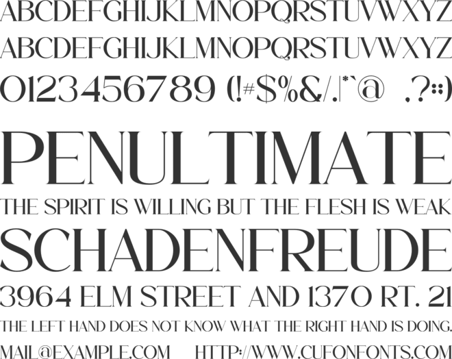 Delon font preview