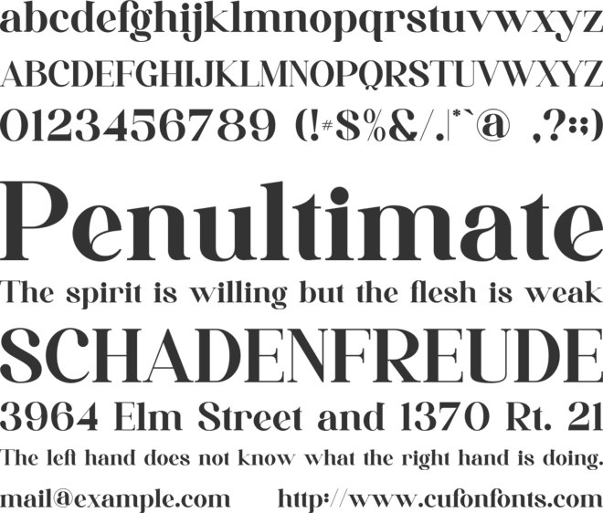 Jackal Holiday font preview