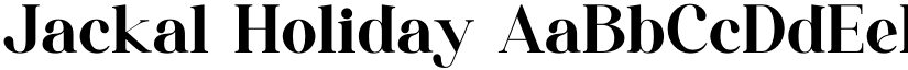 Jackal Holiday font