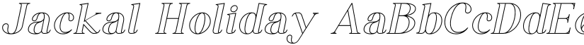 Jackal Holiday font